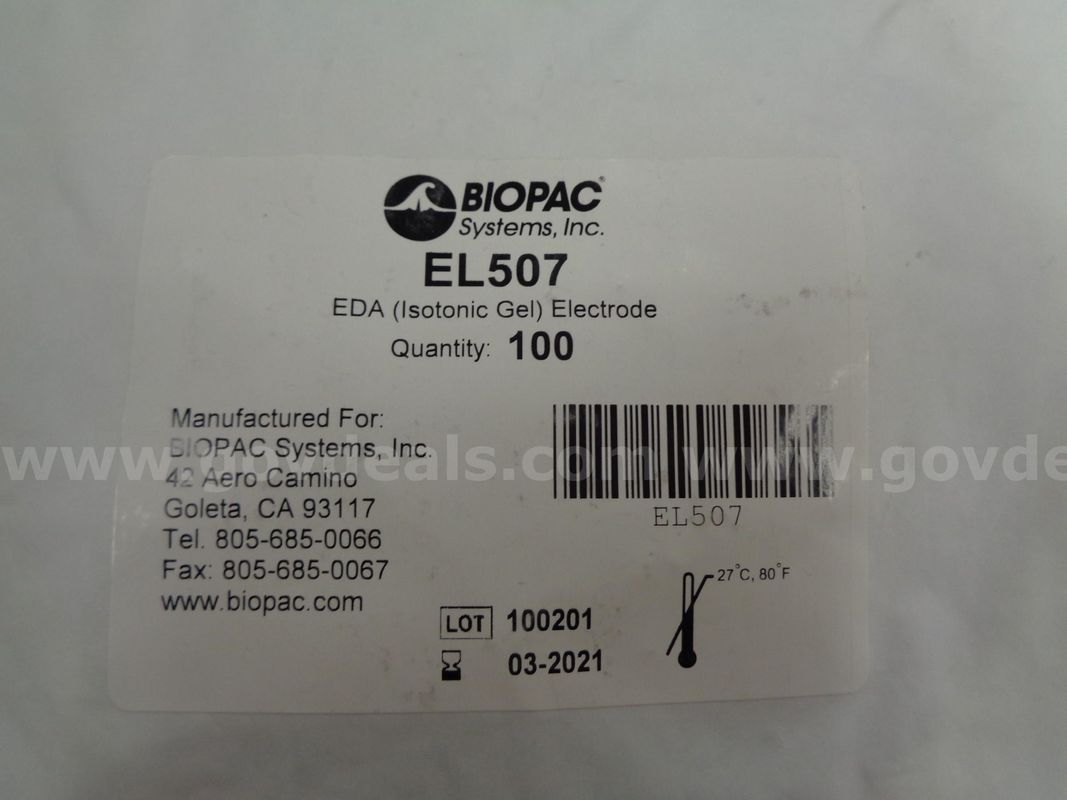 BIOPAC SYSTEMS - EDA Electrodes (Dry) EL507