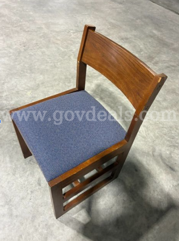 Lot of (8) Blue Padded Chairs