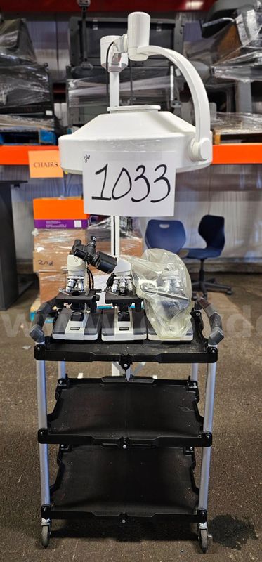 Dental Light, Folding Cart & Microscopes
