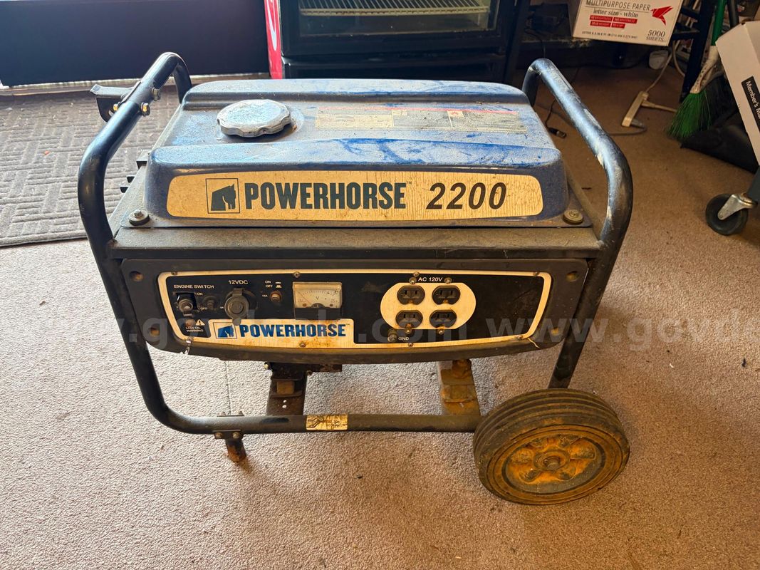 Powerhorse 2200 6.5 HP generator- NO RESERVE