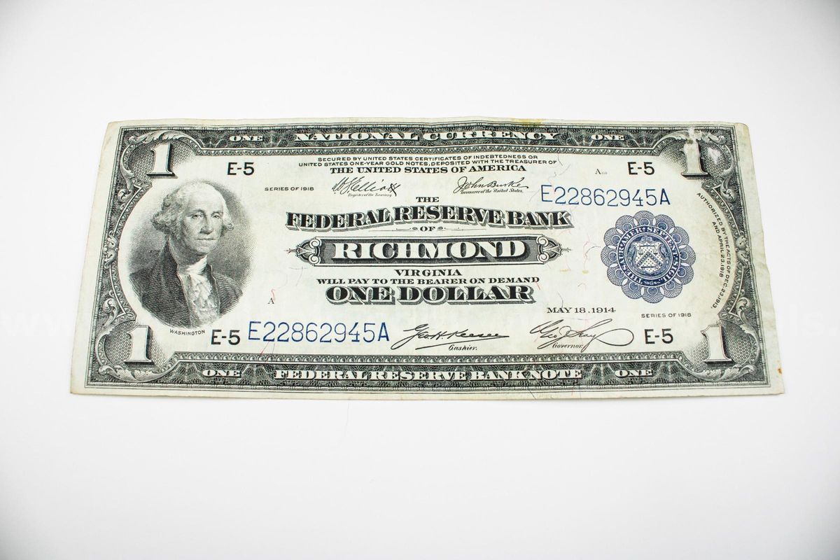 Series 1918 Federal Reserve $1 Bank Note