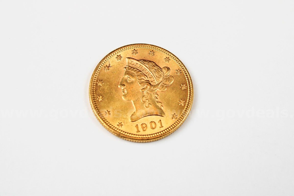 U.S. Eagle $10 Liberty 1901 Gold Piece