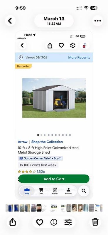 10x8  storage building