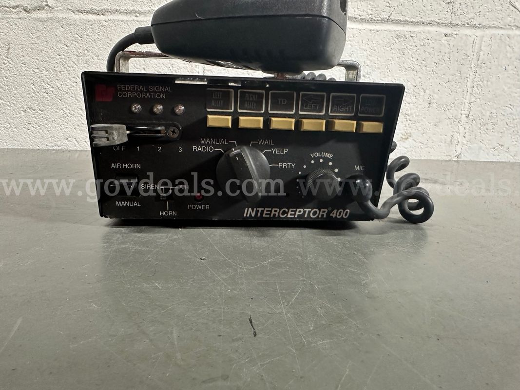 Federal Signal Interceptor 400 Siren & Light Controller -WILL SHIP