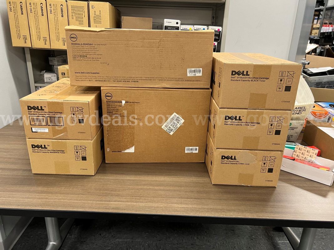 Lot of Dell Printer Cartridges and Imaging Units - 7 Boxes