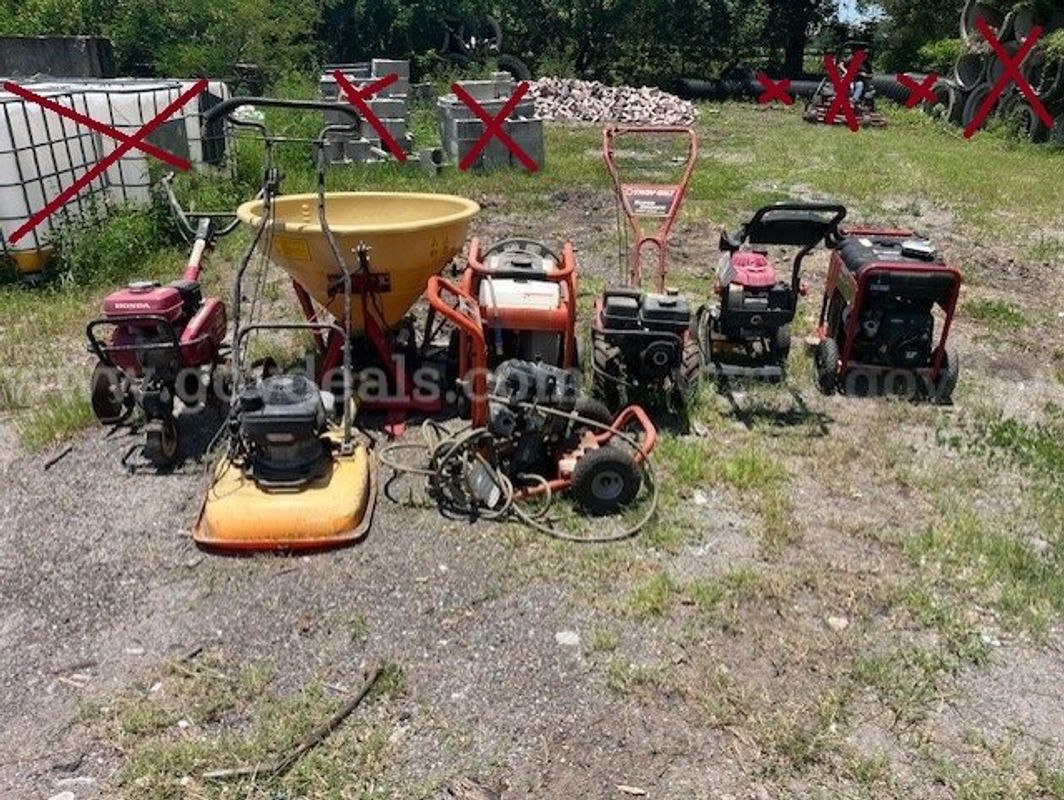 Landscaping equipment and generator