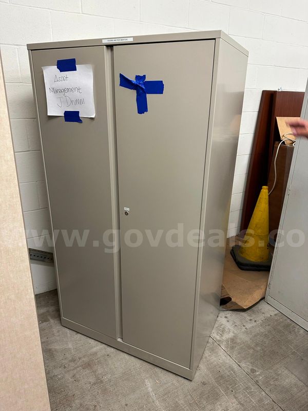 Grey Metal Cabinet Dual Door #2