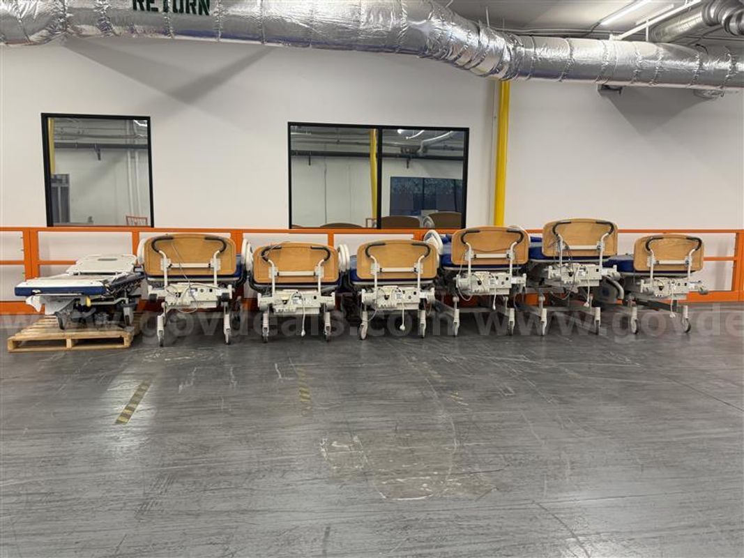 6 Hill-Rom Hospital Beds Plus 1 Stretcher