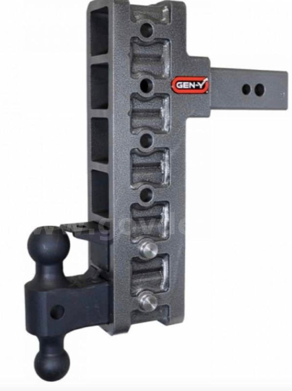 USED GEN Y Hitch Mega Duty 32K Drop Hitch W/Pintle Lock 12" Offset (Universal 2.5" Shank; 32,000 LB Towing)
