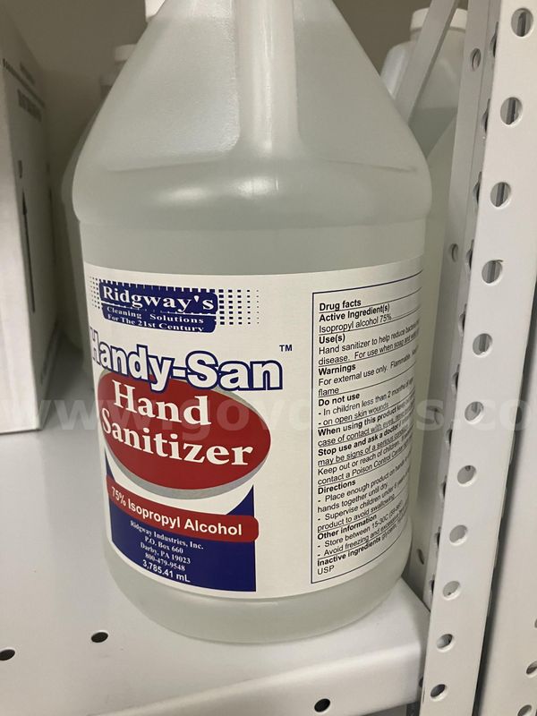 Lot of 68 1-gallon hand sanitizer bottles