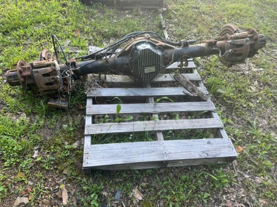 Used rear axle assembly for a Ford F-350 Super Duty dually truck.