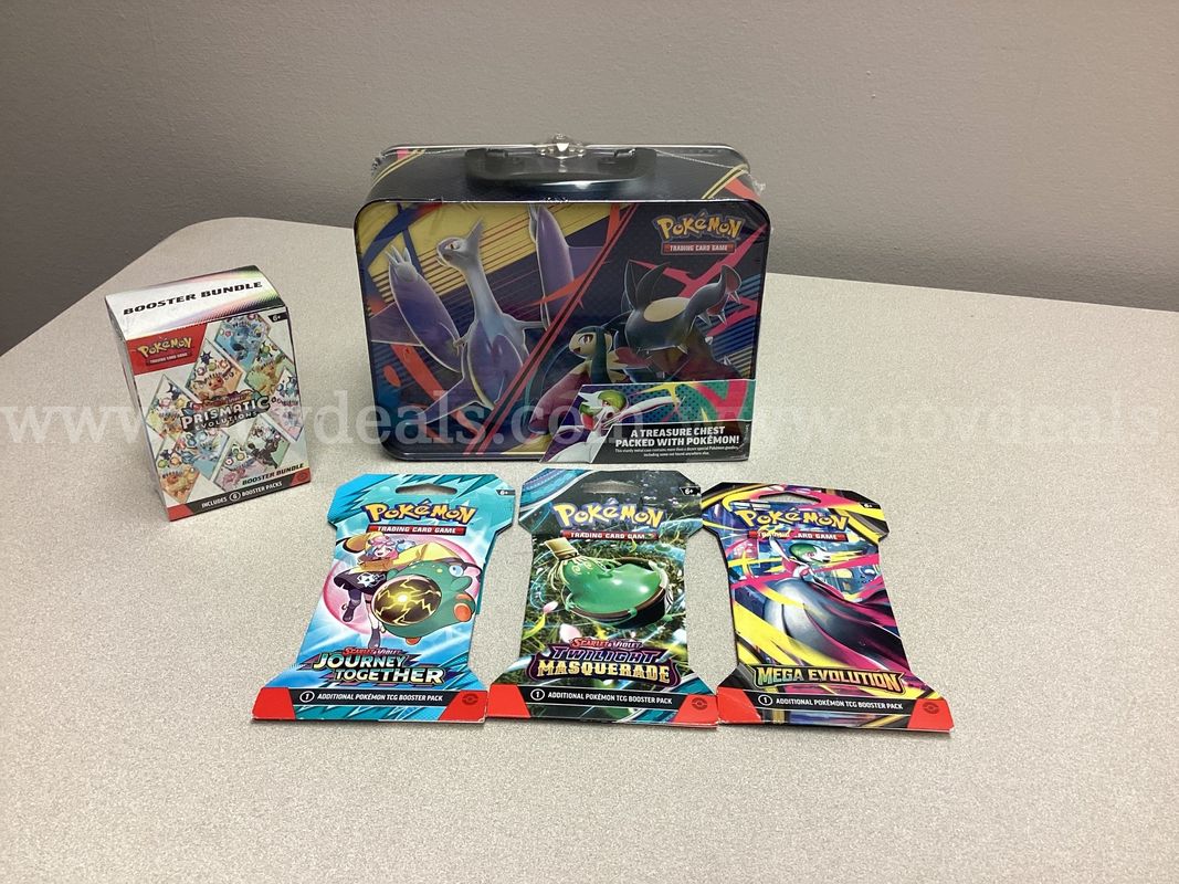   Pokémon Collector Chest , Prismatic Evolutions Booster Bundle, 3 Sleeved Booster Packs 