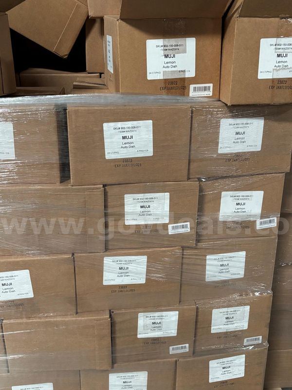 4 Pallets of MUJI Automatic Dishwasher Detergent Pods – Expired