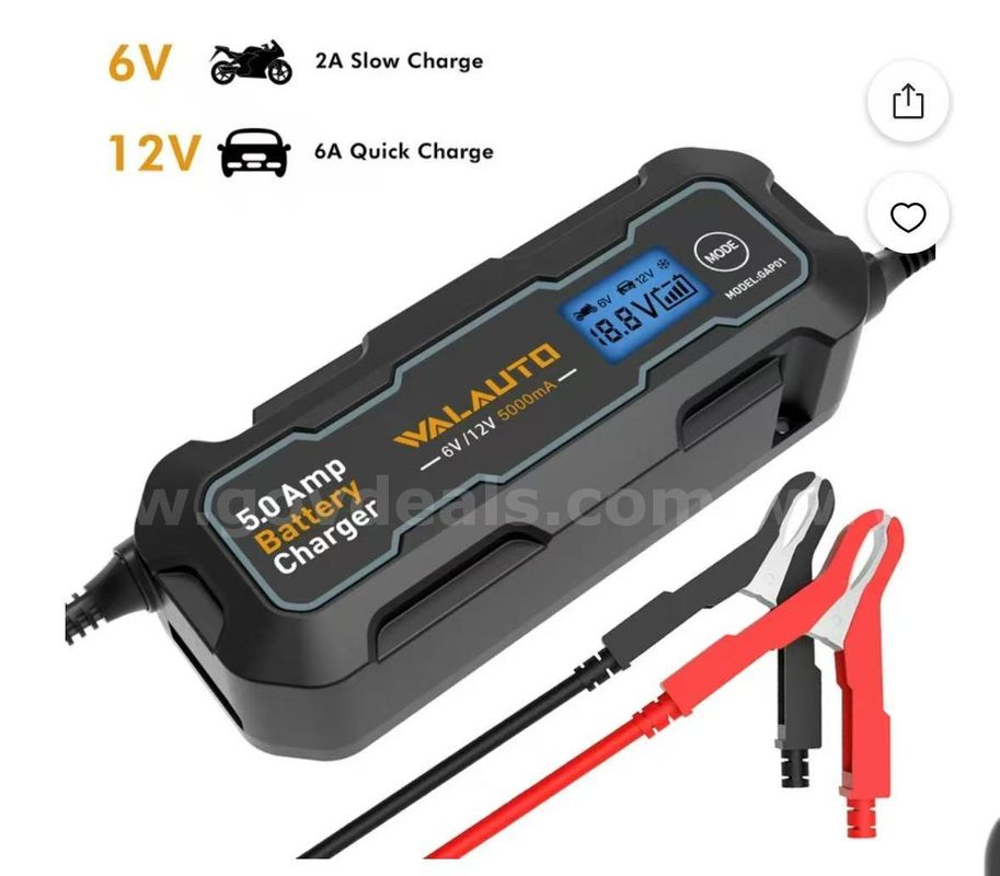 SHIPPING AVAILABLE BRAND NEW 10 SET X Walauto GAP01, Fully-Automatic Smart Battery Charger, Maintainer 5-Amp（E-001）
