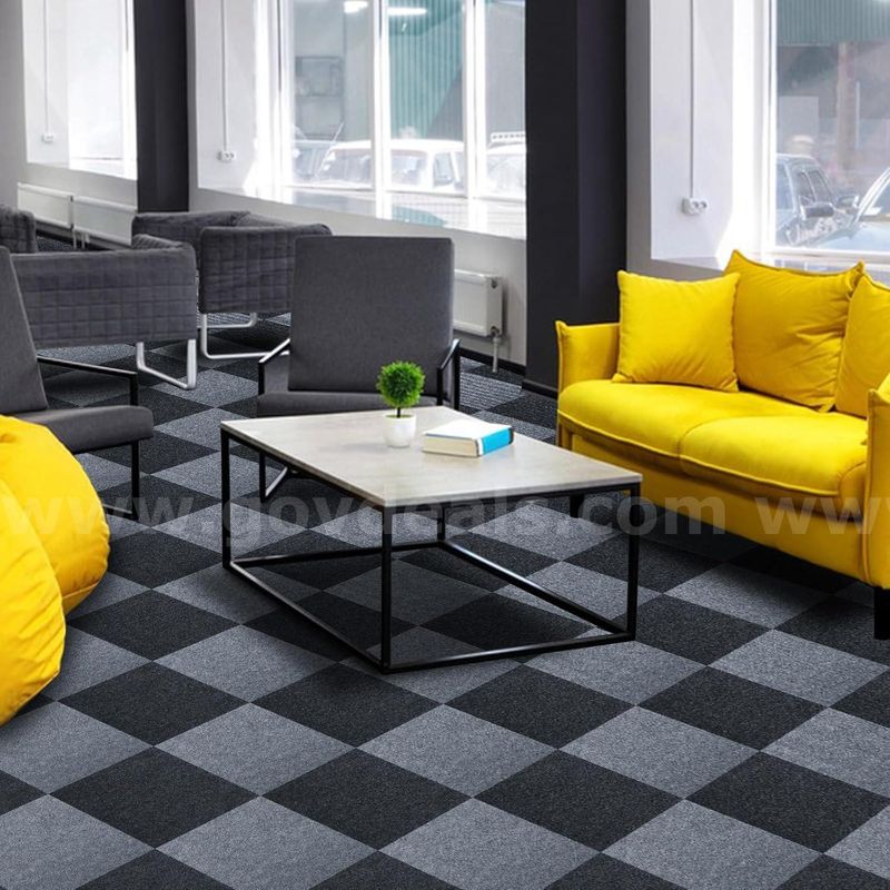 SHIPPING AVAILABLE 40PCS Heather Blue-Grey Carpet Squares 12x12inch Carpet Tiles Peel and Stick(A0001-A2)