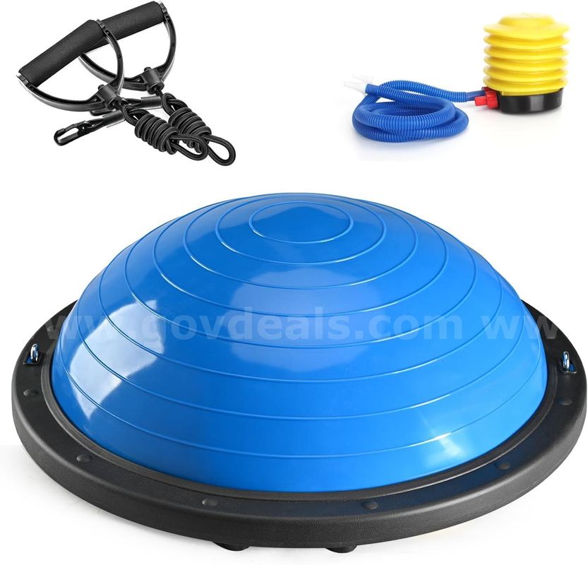SHIPPING AVAILABLE Half Balance Ball Trainer, Half Yoga Exercise Ball with Resistance Bands and Foot Pump(A1-06)
