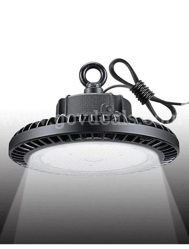 SHIPPING AVAILABLE 4 pack 250W LED UFO High Bay Light, 1-10V Dimmable, 5000K Daylight, IP65 Waterproof(5-012)