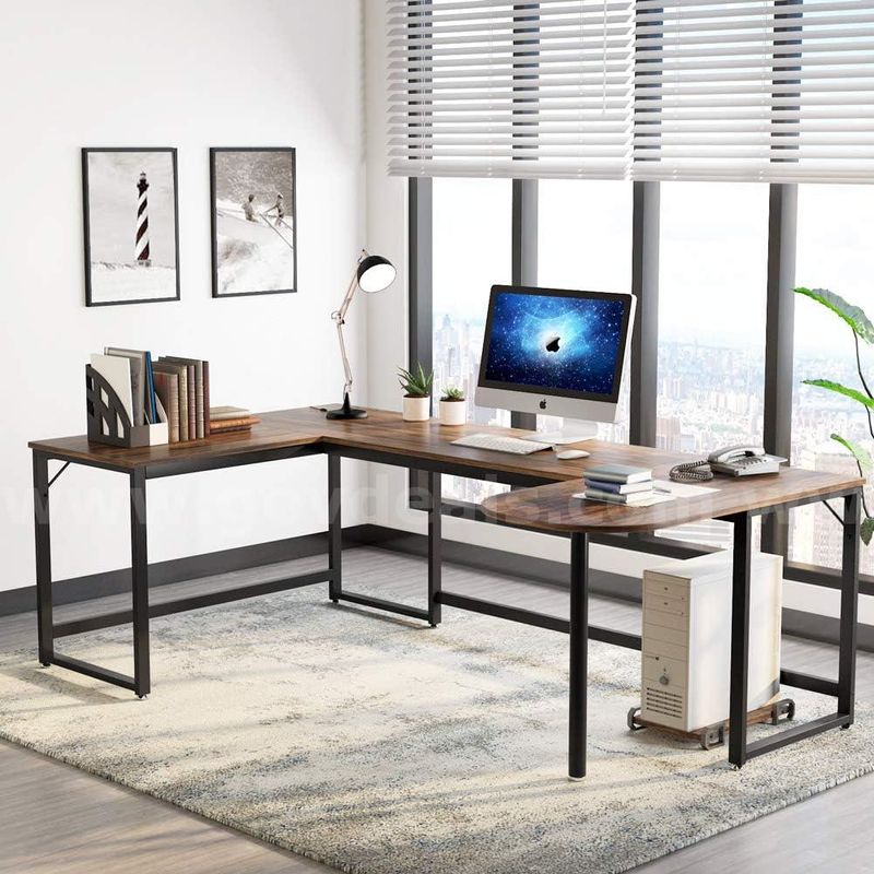 SHIPPING AVAILABLE Tribesigns U Shaped Desk, Large L-Shaped Desk Corner Computer Office Desk Writing Table (A1-011)