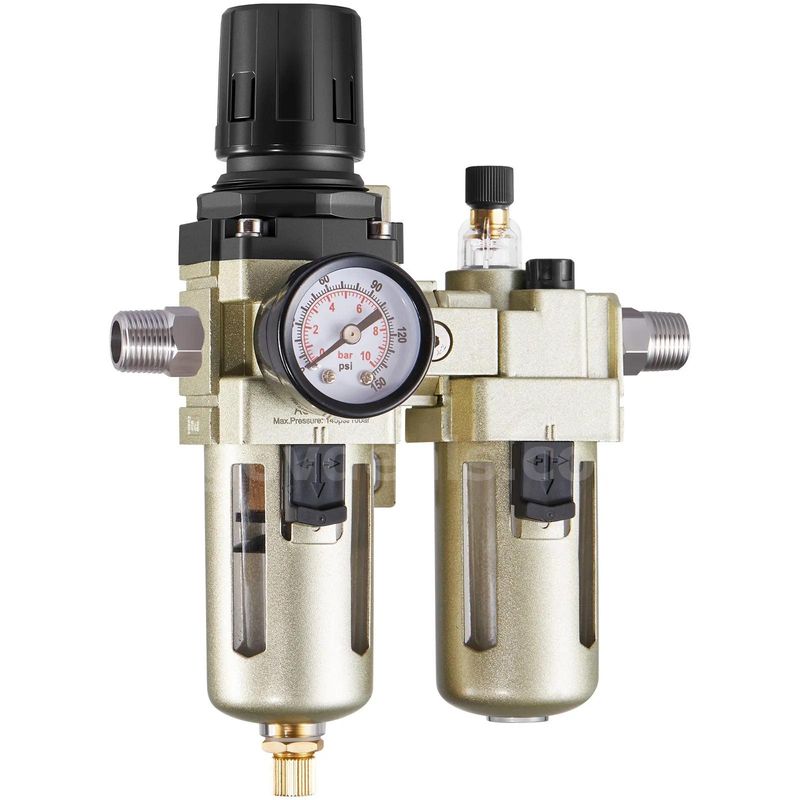 SHIPPING AVAILABLE Air Compressor Filter Regulator Lubricator (FRL), 3/8" NPT Air Compressor Water Separator(B1-07)