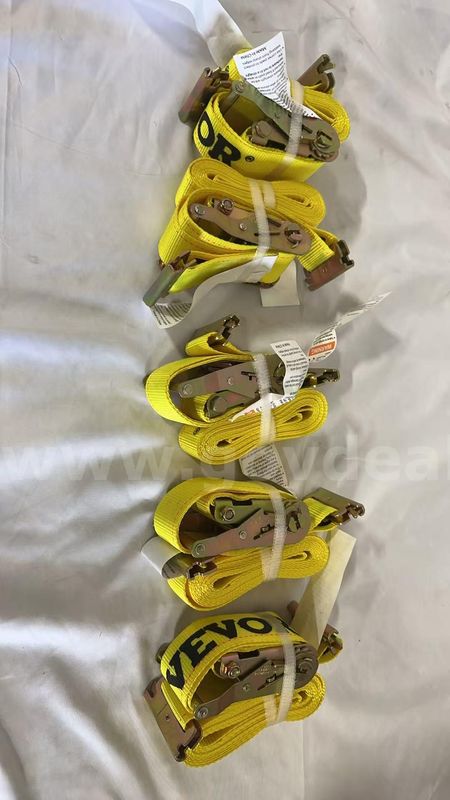 SHIPPING AVAILABLE Ratchet Straps, 2 in x 15 ft, 5 Pack E-Track Tie Down Straps, 4400 lbs Break Strength (B1-08)