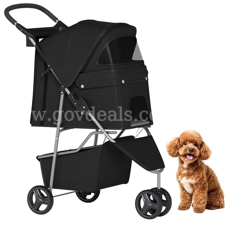 SHIPPING AVAILABLE lot of 3 Foldable 3 Wheels Pet Stroller BP-S13T-Black, Lightweight Dog Cat Carrier Stroller(C2-01)