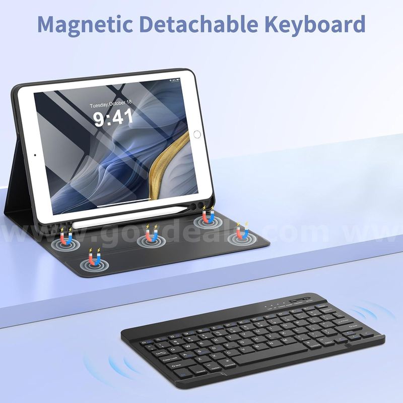 SHIPPING AVAILABLE lot of 3 Bluetooth Smart Keyboard Case For iPad 7th 8th 9th Gen Air 3 Pro 10.5 Detachable(B1-05)