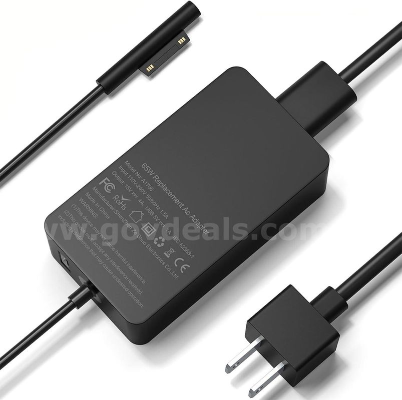 SHIPPING AVAILABLE lot of 5 Upgraded 65W A1706 Surface Power Supply 10 Feet Cable Dual USB Port AC Charger (B1-21)