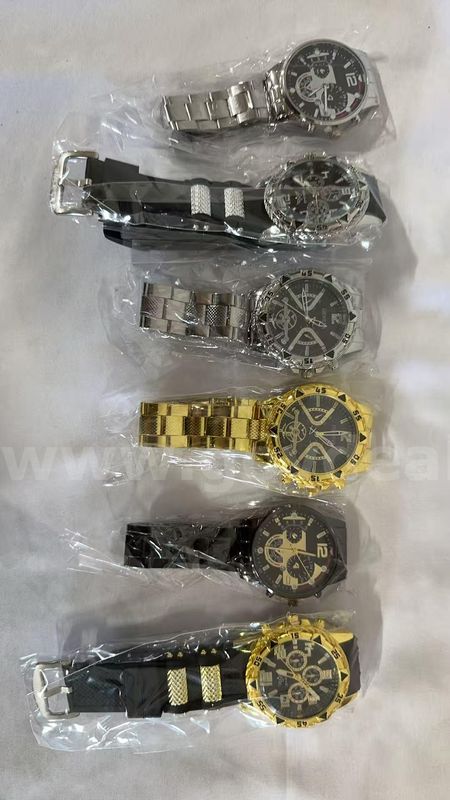 SHIPPING AVAILABLE 6pcs Assorted Men Stainless Steel Silicone Quartz Watch Lot Sports Chronograph Business(W1-014)