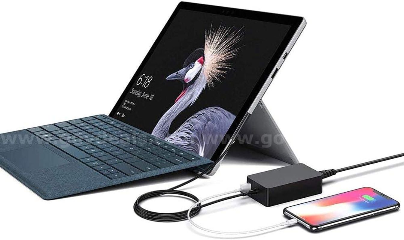 SHIPPING AVAILABLE lot of 5 Upgraded 65W A1706 Surface Power Supply 10 Feet Cable Dual USB Port AC Charger (B1-21)