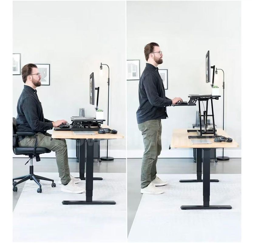 SHIPPING AVAILABLE Height Adjustable 32 inch Stand Up Desk Converter, Quick Sit to Stand Tabletop Dual Monitor(A1-01)