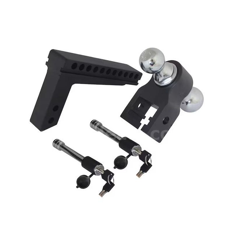 SHIPPING AVAILABLE Adjustable Drop Trailer Hitch Dual Ball Mount 2" & 2-5/16" Ball 10000lbs w/ Lock Pins(5-29)
