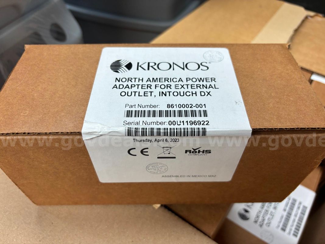 Kronos / UKG InTouch DX North America power adapter for an external outlet. 45 items