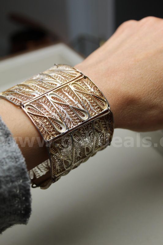 Antique Rare Filigree Silver Bracelet