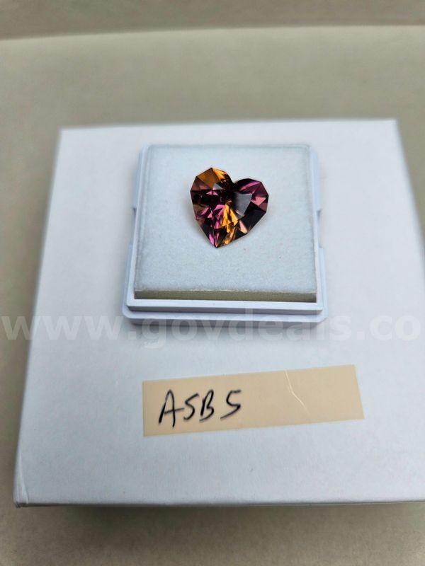 Natural AAA+ Anahí Ametrine Heart Cut Loose Gemstone - 10.2 Carats Heart Cut - Bolivia