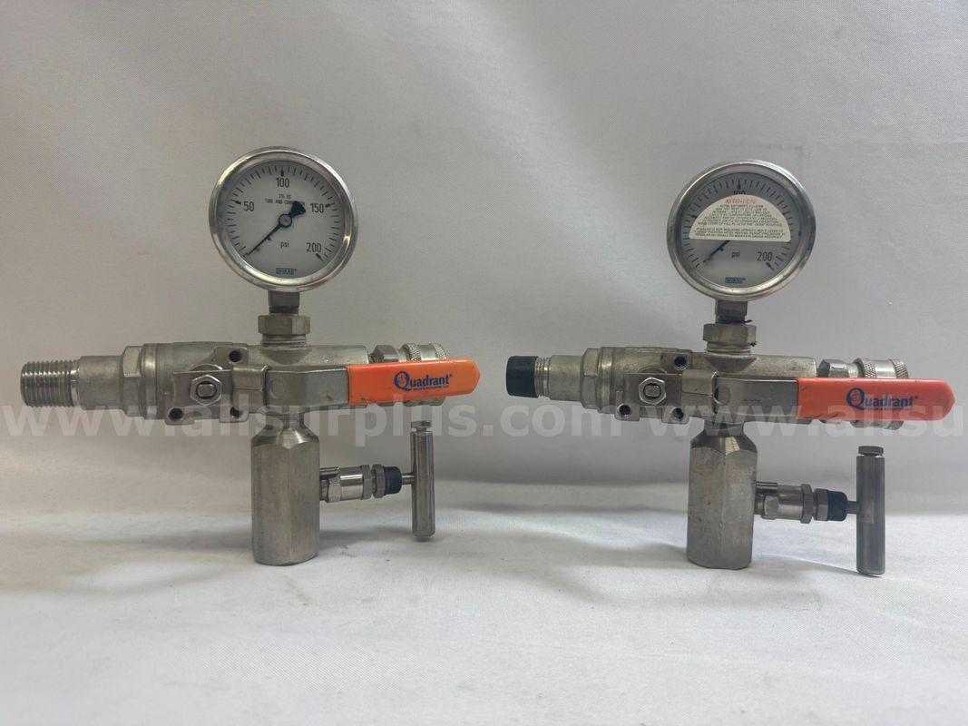 (LOT OF 2) QUADRANT ASMEB16.34/API608 1/2" BALL VALVE w/ANDERSON GREENWOOD NEEDLE VALVE