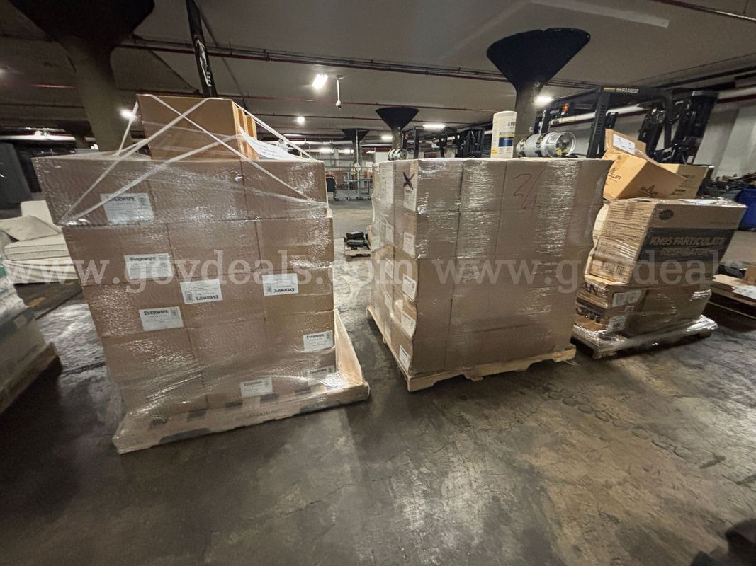 4 Pallets of Mixed Facility Maintenance, Janitorial & PPE Supplies (PICK-UP ONLY)