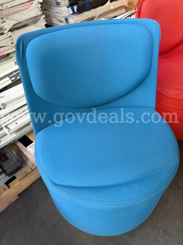 (4) four Little Chairs on Casters with Standing Height table and (3) three Round End Tables and (1) Square