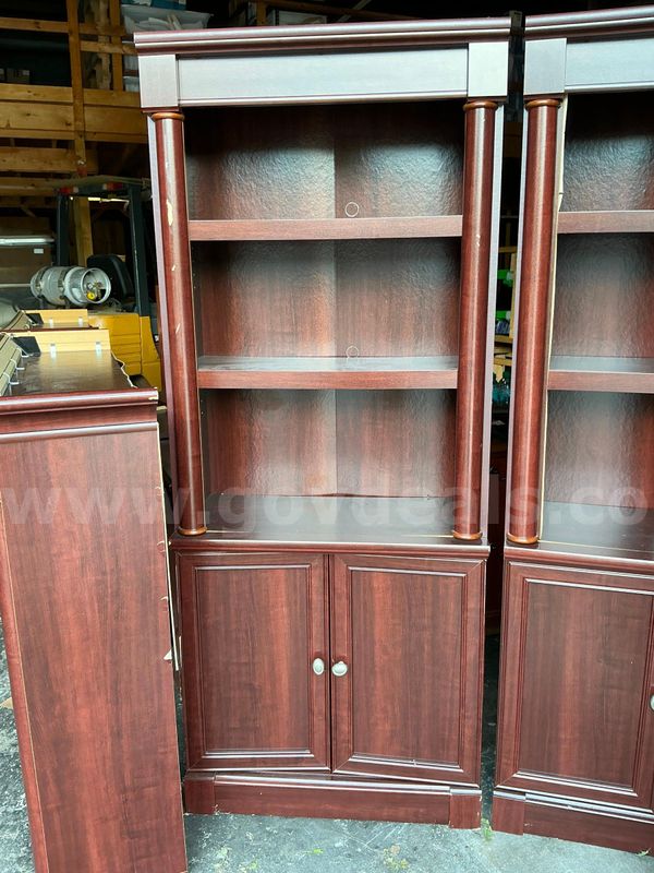 Dark Brown Wood Bookcase