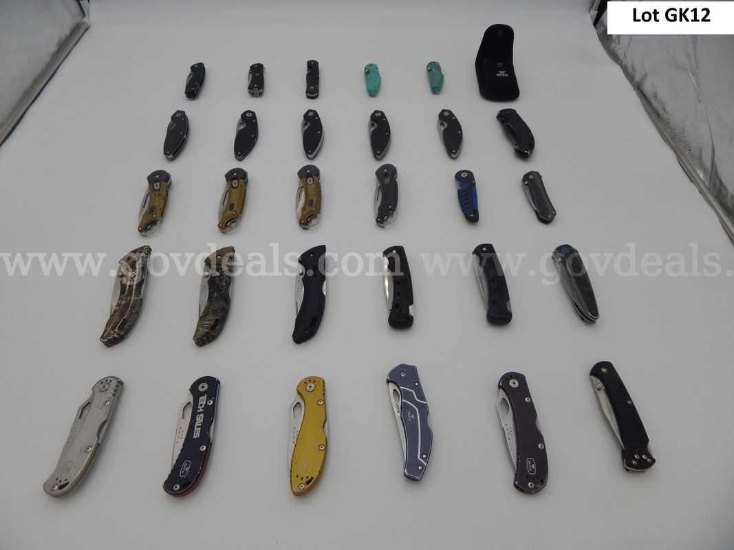 Lot GK12 (30) Bucks Knives in Bin 5 in. (L) x 8 in. (W) x 9 in (H)