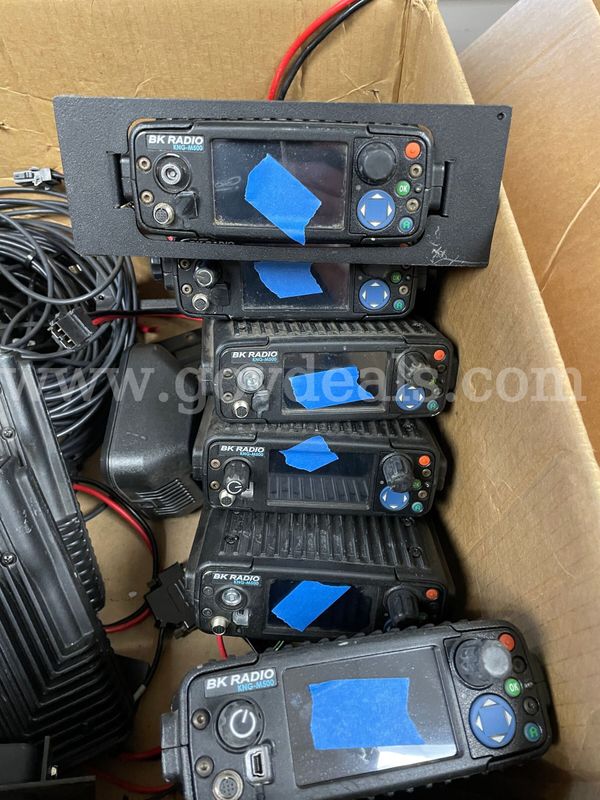 Lot of Thirteen (13) BK Technologies Radios & Four (4) Head Units