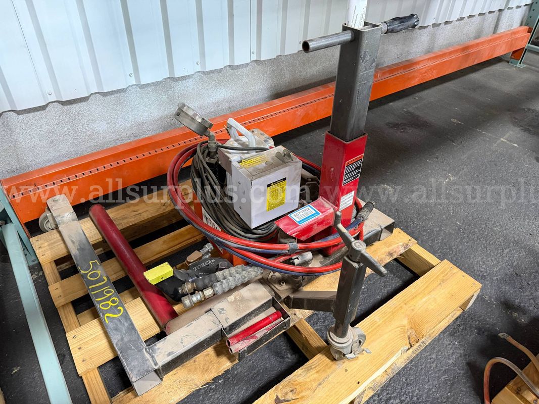 Gray WD-150 Portable Hydraulic Valve Actuator Test & Lifting Cart with Power Unit