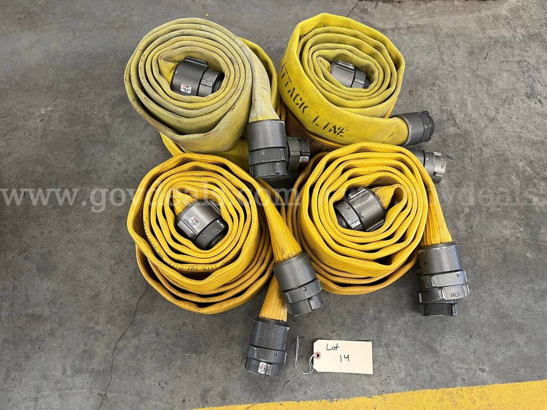 A Lot of (8) Lengths of 2” Fire Hose, Varied Jacket Material