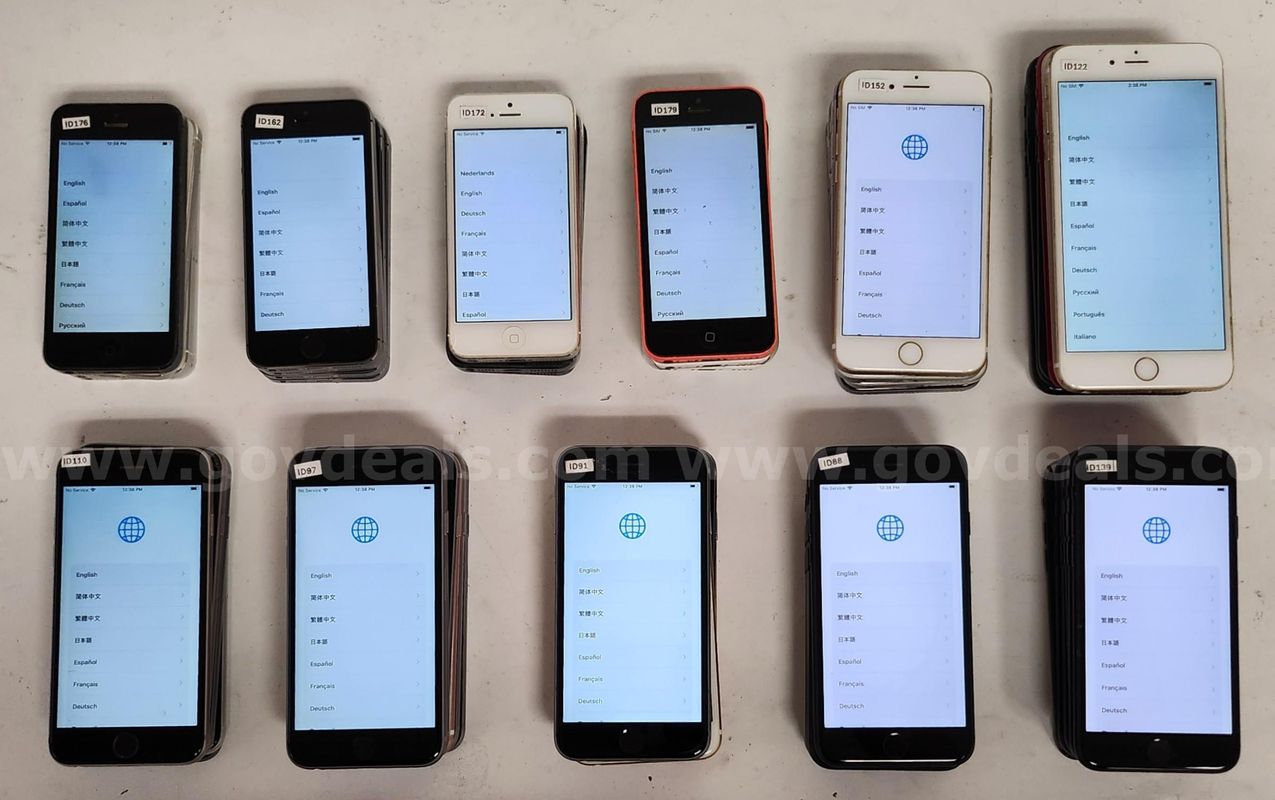 Lot of (57) Apple iPhones – iPhone 5 / 5c / 5s / 6 / 6 Plus / 6s / 7 / 7 Plus Series