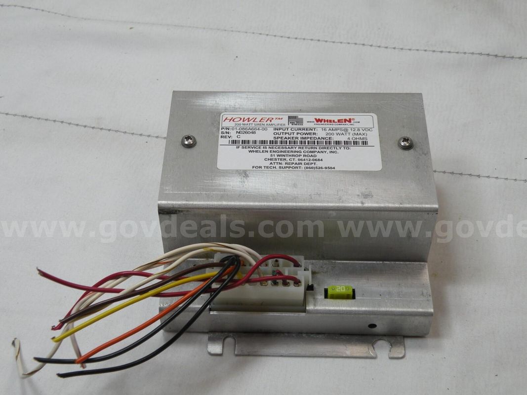 Whelen HOWLER Low Frequency Siren AMP - Will SHIP !!!