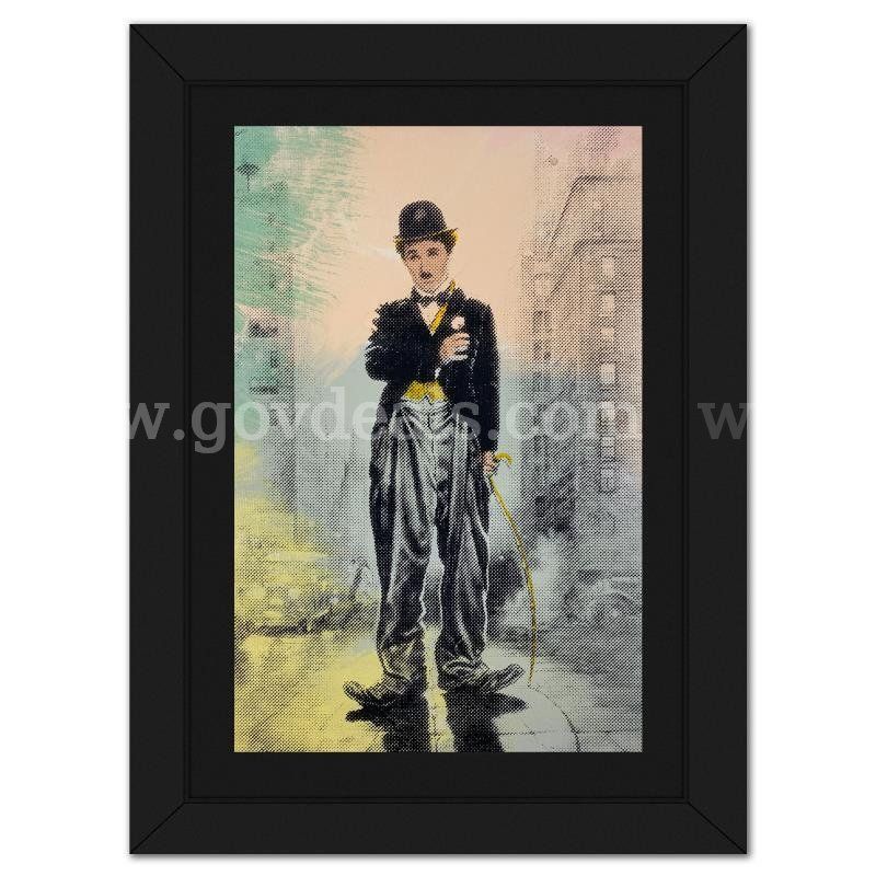 Steve Kaufman, "Charlie Chaplin I" Limited Edition Fine Art