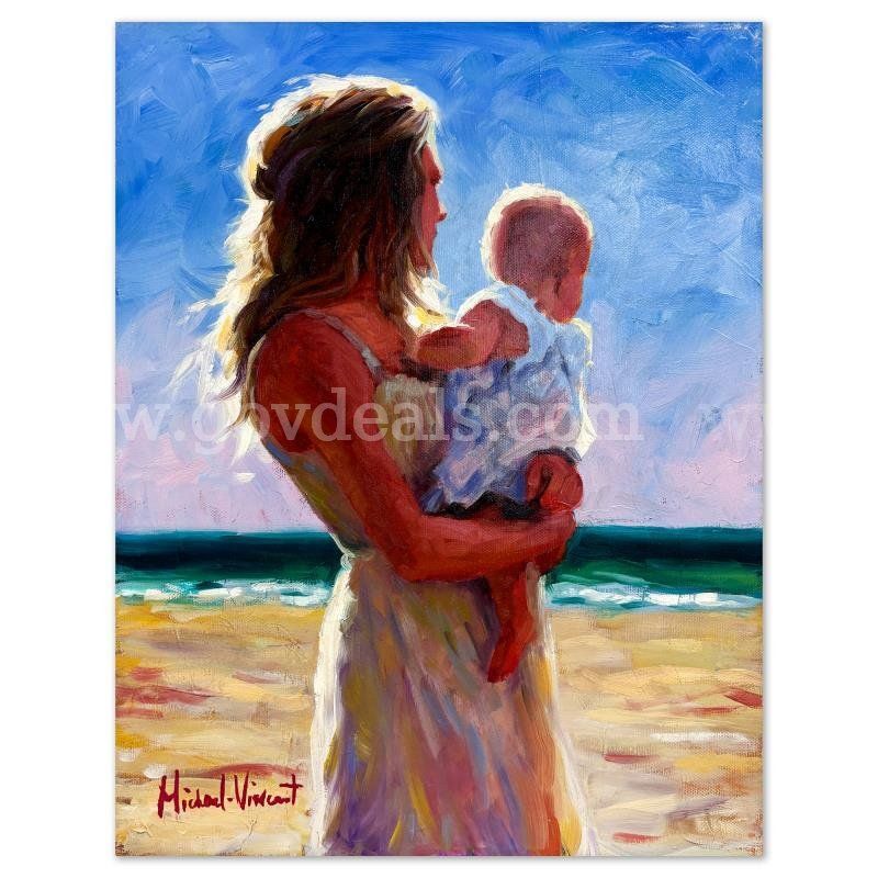 Michael Vincent, "Sunset by the Coast" Original Fine Art