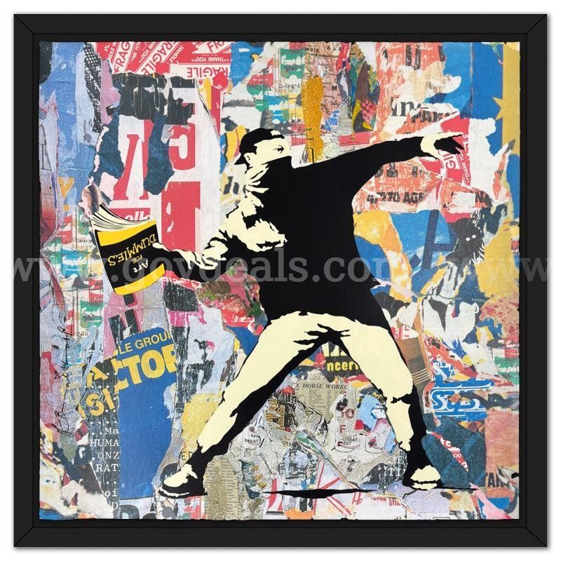 Mr Brainwash, "Banksy Thrower" Original Fine Art
