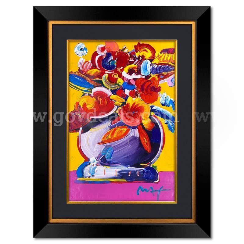 Peter Max, "Flowers II" Original Fine Art