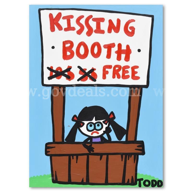 Todd Goldman, "Free Kissing Booth" Original Fine Art