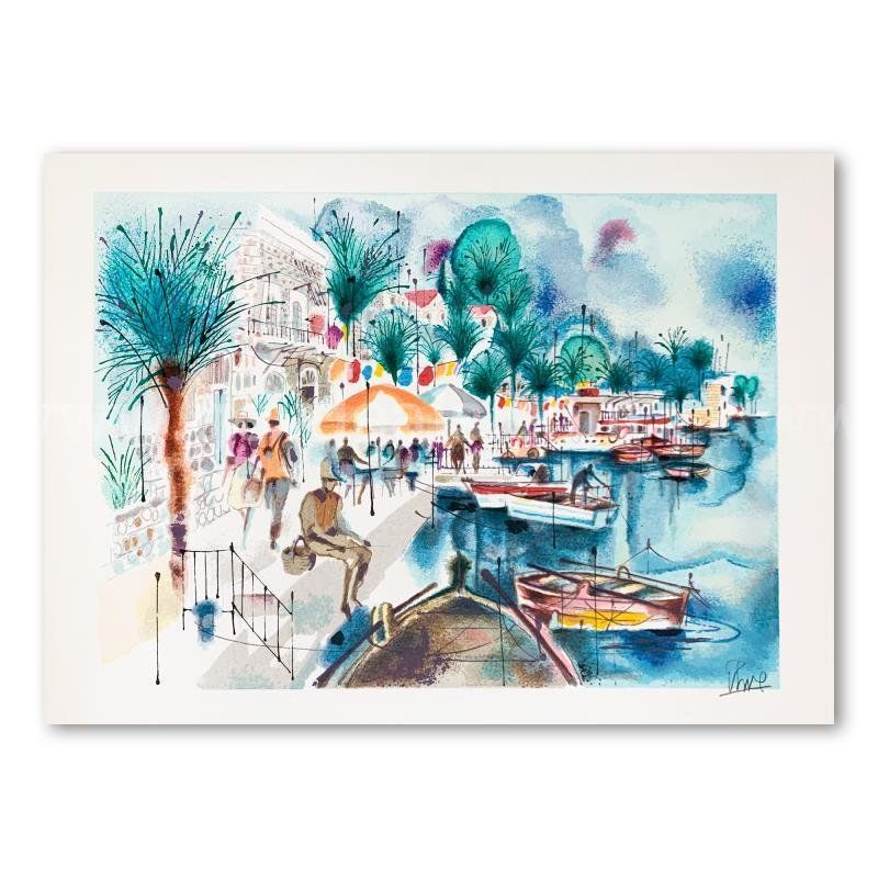 Shmuel Katz (1926-2010), "Tiberias" Limited Edition Fine Art